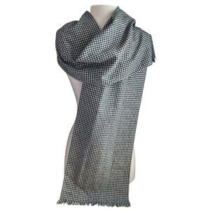 Vintage Evan Picone Wool Houndstooth Check Scarf - British Preppy